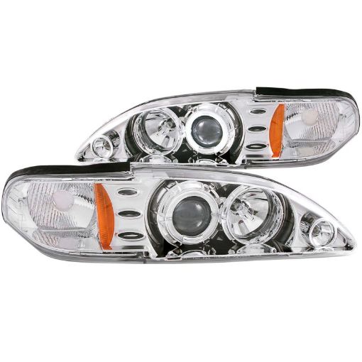 Picture of ANZO 1994 - 1998 Ford Mustang Projector Headlights w Halo Chrome 1pc