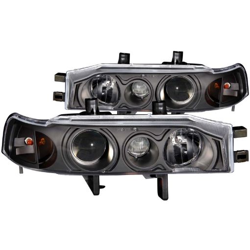 Picture of ANZO 1990 - 1993 Honda Accord Projector Headlights w Halo Black 1pc