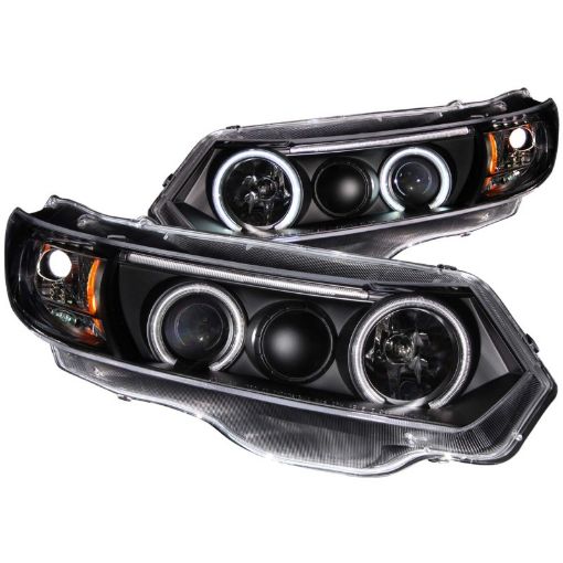 Picture of ANZO 2006 - 2011 Honda Civic Projector Headlights w Halo Black (CCFL)