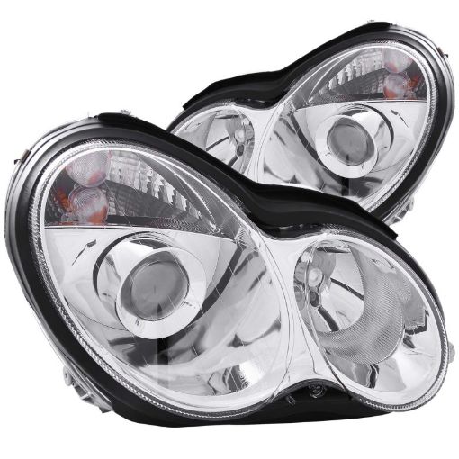 Picture of ANZO 2001 - 2007 Mercedes Benz C Class W203 Projector Headlights Chrome