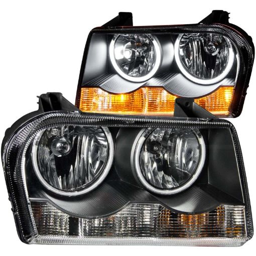 Picture of ANZO 2005 - 2010 Chrysler 300 Crystal Headlights w Halo Black (CCFL)