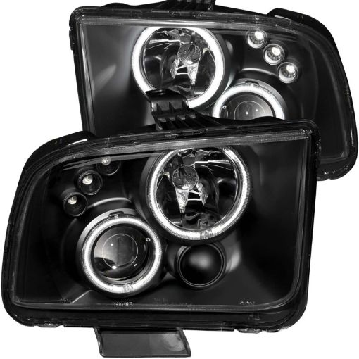 Picture of ANZO 2005 - 2009 Ford Mustang Projector Headlights w Halo Black