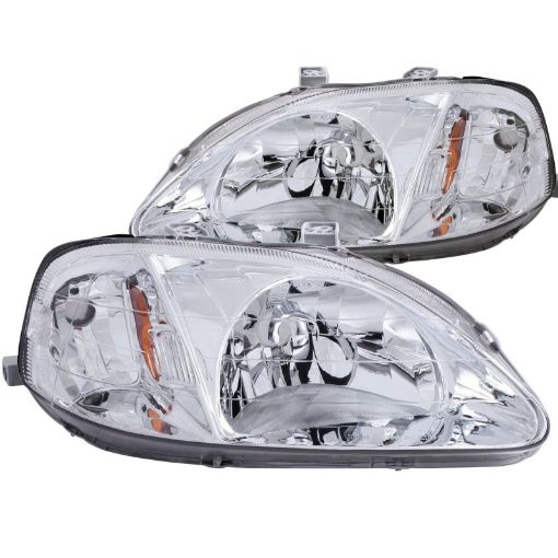 Picture of ANZO 1999 - 2000 Honda Civic Crystal Headlights Chrome