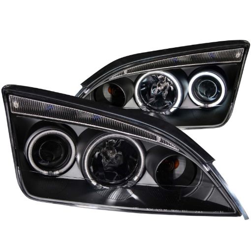 Picture of ANZO 2005 - 2007 Ford Focus Projector Headlights w Halo Black