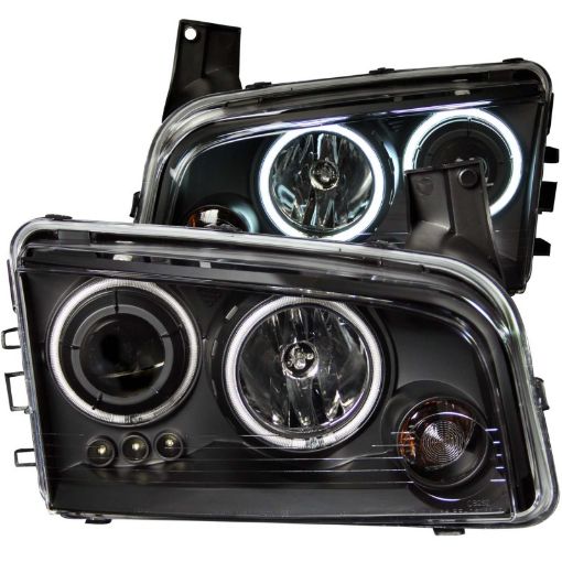 Picture of ANZO 2006 - 2010 Dodge Charger Projector Headlights w Halo Chrome (CCFL)