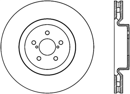 Picture of StopTech Power Slot 04 STi CRYO (5x100) Front Left Rotor