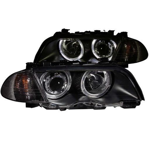 Picture of ANZO 1999 - 2001 BMW 3 Series E46 Projector Headlights w Halo Black (CCFL)