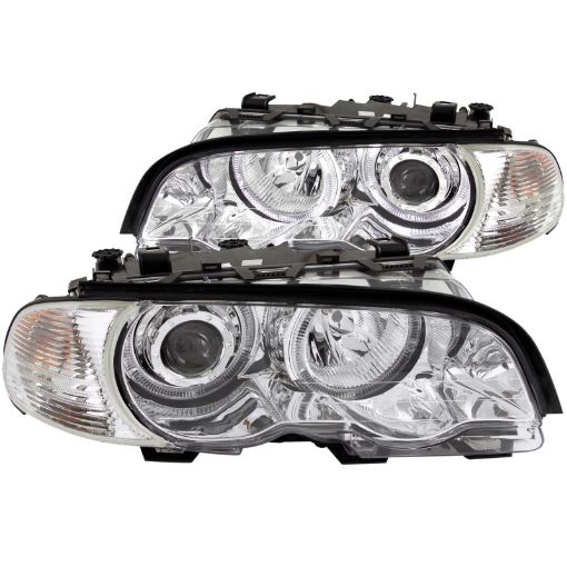 Picture of ANZO 2000 - 2003 BMW 3 Series E46 Projector Headlights w Halo Chrome