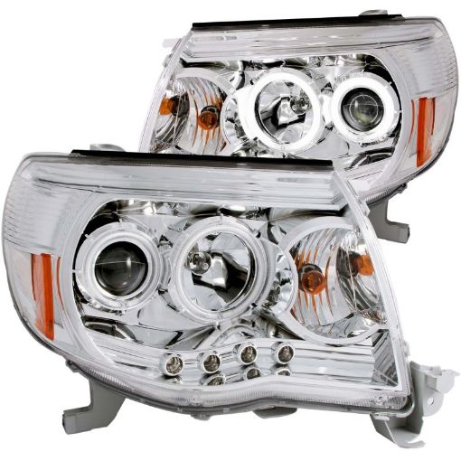 Picture of ANZO 2005 - 2011 Toyota Tacoma Projector Headlights w Halos Chrome