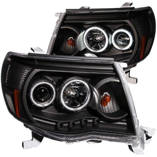 Picture of ANZO 2005 - 2011 Toyota Tacoma Projector Headlights w Halo Black