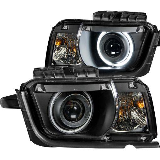 Picture of ANZO 2010 - 2013 Chevrolet Camaro Projector Headlights w Halo Black (CCFL)