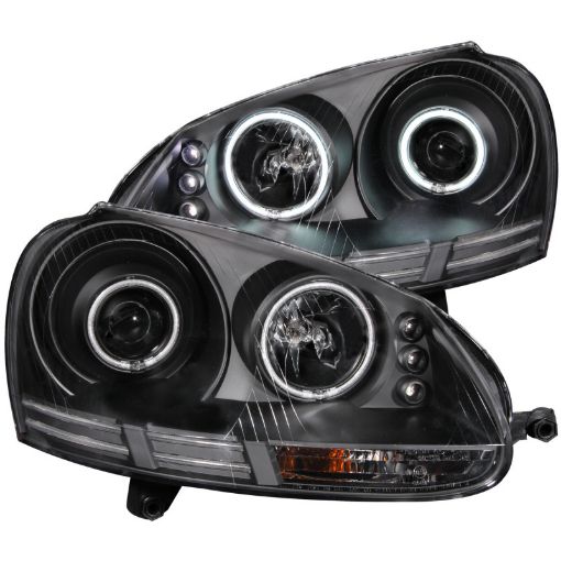 Picture of ANZO 2006 - 2009 Volkswagen Rabbit Projector Headlights w Halo Black (CCFL)