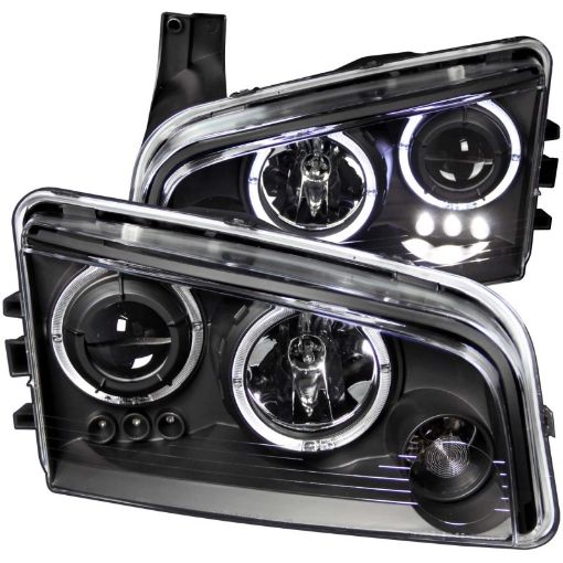 Picture of ANZO 2006 - 2010 Dodge Charger Projector Headlights w Halo Black