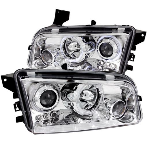 Picture of ANZO 2006 - 2010 Dodge Charger Projector Headlights w Halo Chrome