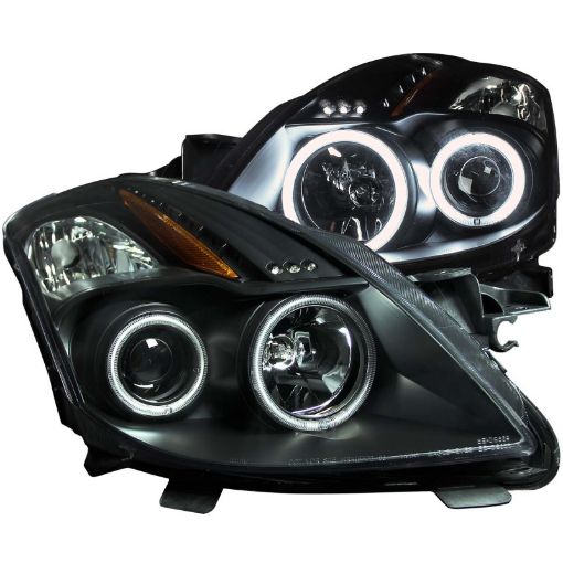 Picture of ANZO 2008 - 2009 Nissan Altima (2 Door ONLY) Projector Headlights w Halo Black (CCFL)