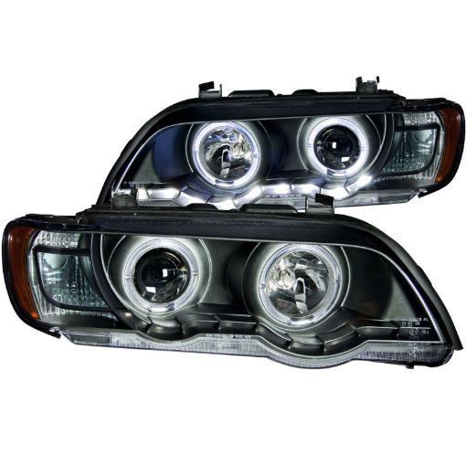 Picture of ANZO 2000 - 2003 BMW X5 Projector Headlights w Halo Black