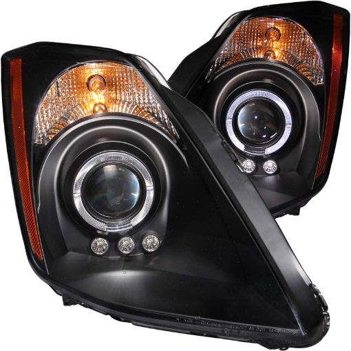 Picture of ANZO 2003 - 2005 Nissan 350Z Projector Headlights w Halo Black