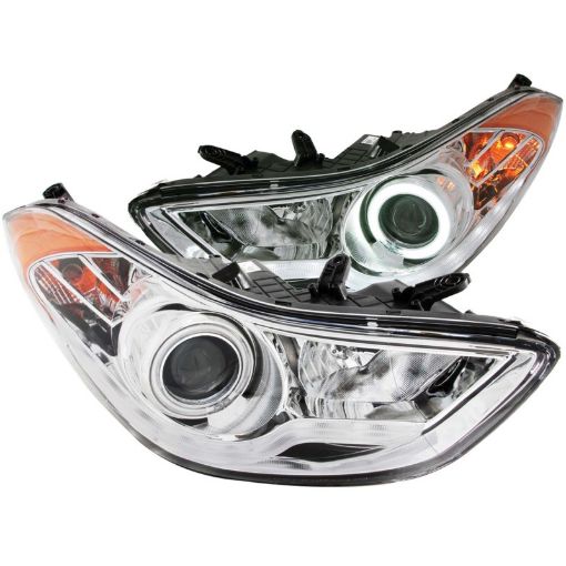 Picture of ANZO 2011 - 2014 Hyundai Elantra Projector Headlights w Halo Chrome (CCFL)