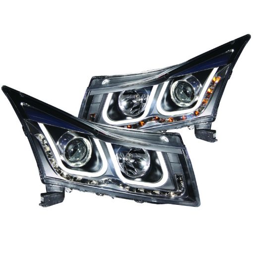 Picture of ANZO 2011 - 2015 Chevrolet Cruze Projector Headlights w U - Bar Black