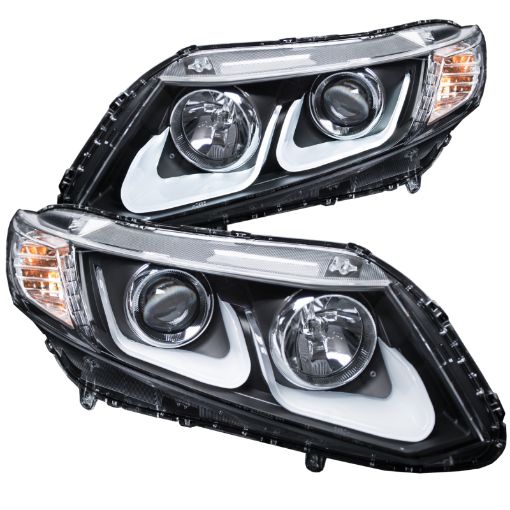 Picture of ANZO 2012 - 2015 Honda Civic Projector Headlights w U - Bar Black