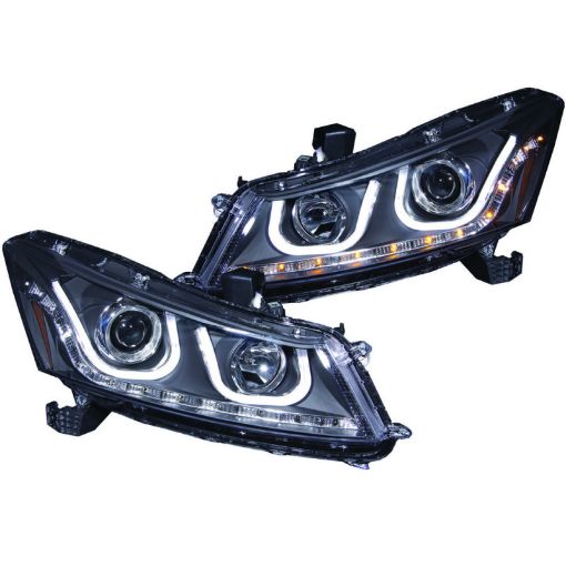 Picture of ANZO 2008 - 2012 Honda Accord Projector Headlights w U - Bar Black