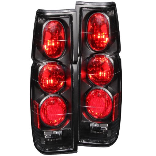 Picture of ANZO 1986 - 1997 Nissan Hardbody Taillights Black