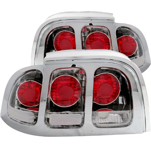 Picture of ANZO 1994 - 1998 Ford Mustang Taillights Chrome