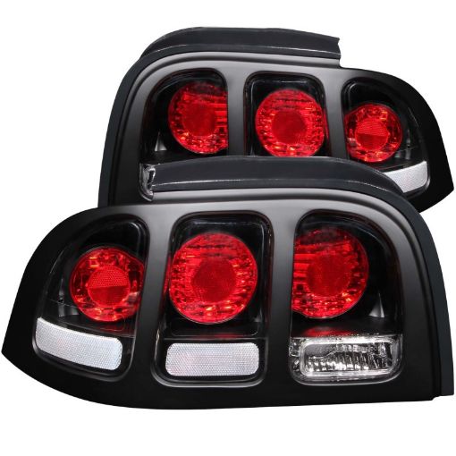 Picture of ANZO 1994 - 1998 Ford Mustang Taillights Black