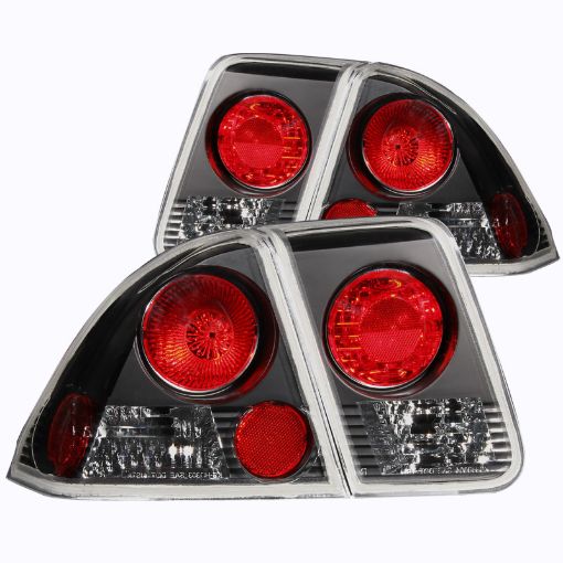 Picture of ANZO 2001 - 2004 Honda Civic Taillights Black