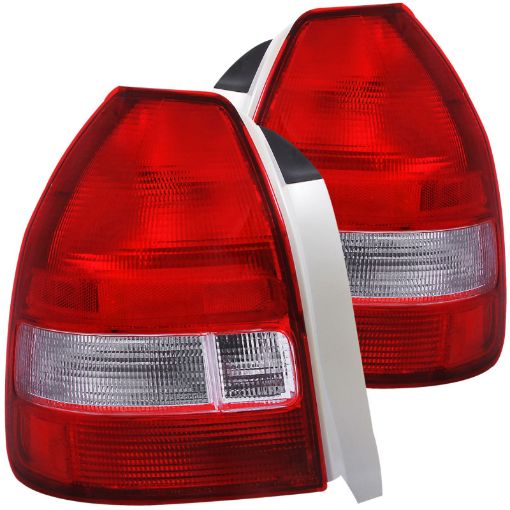 Picture of ANZO 1996 - 2000 Honda Civic Taillights RedClear