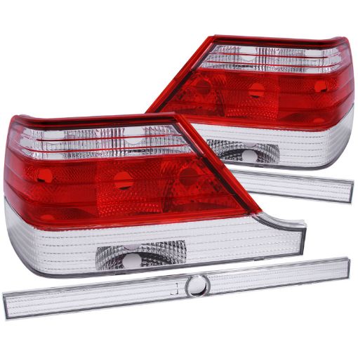 Picture of ANZO 1995 - 1999 Mercedes Benz S Class W140 Taillights RedClear