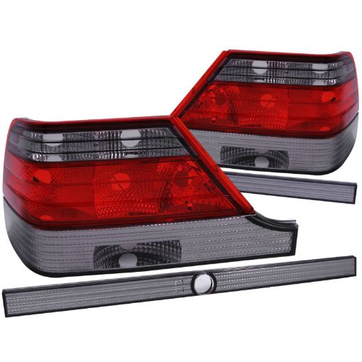 Picture of ANZO 1995 - 1999 Mercedes Benz S Class W140 Taillights RedSmoke