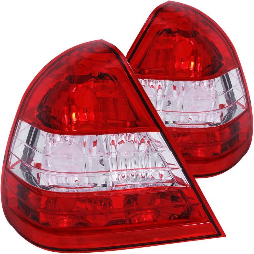 Picture of ANZO 1994 - 2000 Mercedes Benz C Class W202 Taillights RedClear