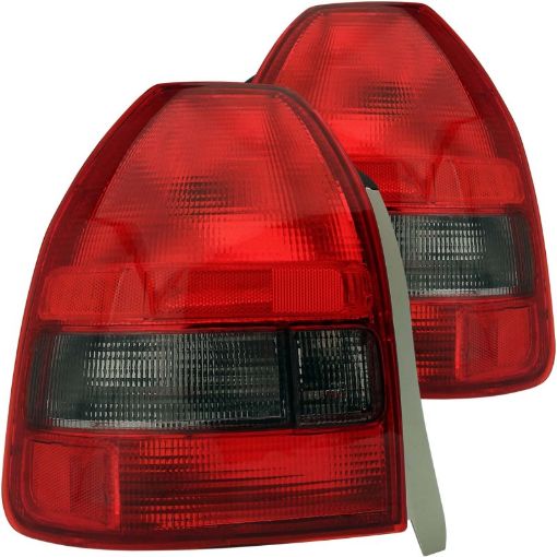 Picture of ANZO 1996 - 2000 Honda Civic Taillights RedSmoke