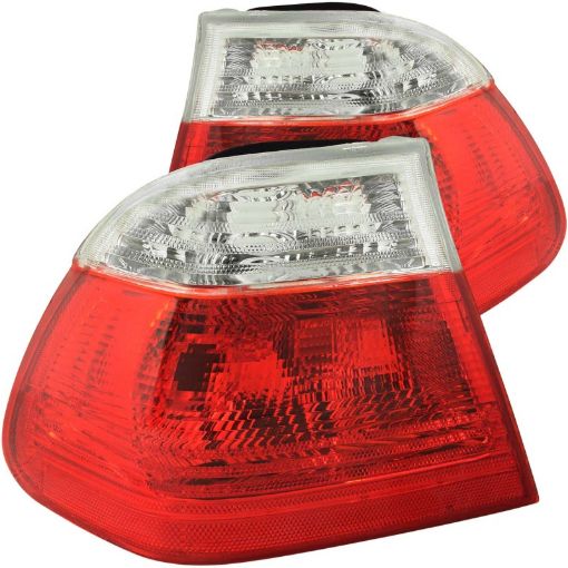 Picture of ANZO 1999 - 2001 BMW 3 Series E46 Taillights RedClear