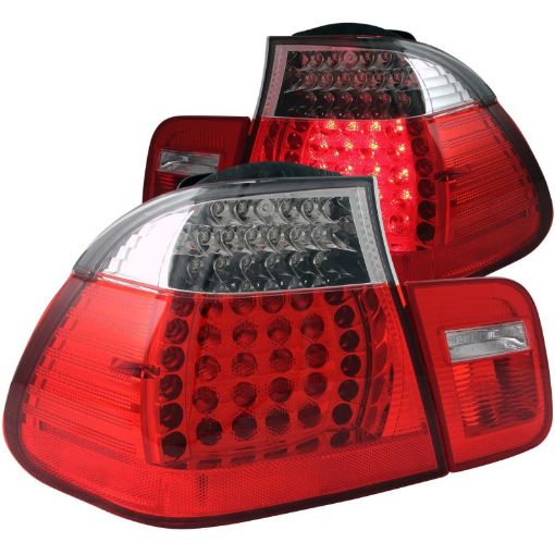 Picture of ANZO 2002 - 2005 BMW 3 Series E46 LED Taillights RedClear