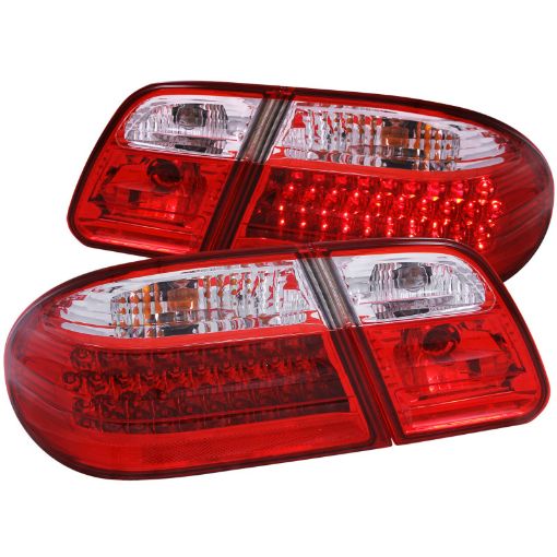 Picture of ANZO 1996 - 2002 Mercedes Benz E Class W210 LED Taillights RedClear