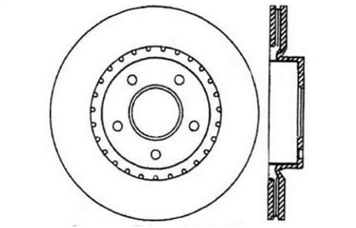 Picture of StopTech 802 - 03 Infiniti G35 Drilled Right Front Rotor