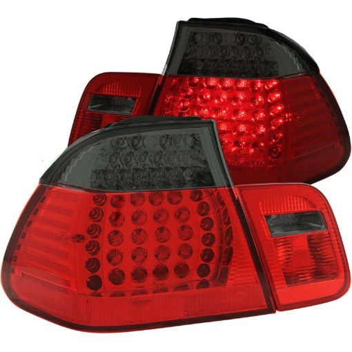 Picture of ANZO 1999 - 2001 BMW 3 Series E46 LED Taillights RedSmoke 2pc