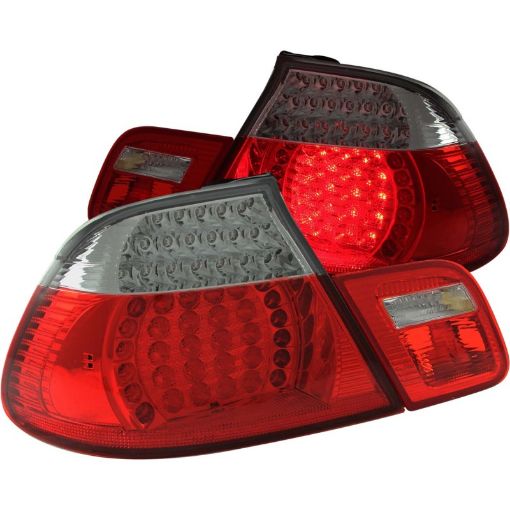 Picture of ANZO 2000 - 2003 BMW 3 Series E46 LED Taillights Red Clear 4pc