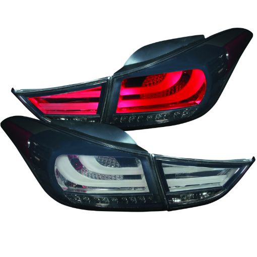 Picture of ANZO 2011 - 2013 Hyundai Elantra LED Taillights Smoke 4pc