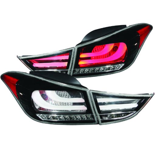 Picture of ANZO 2011 - 2013 Hyundai Elantra LED Taillights Black 4pc