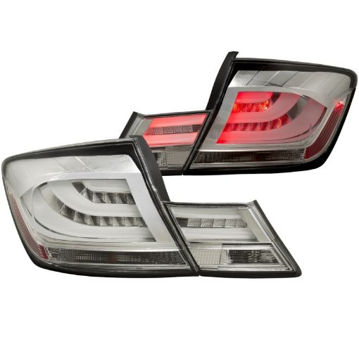 Picture of ANZO 2013 - 2015 Honda Civic (excludes hybrid) LED Taillights Chrome