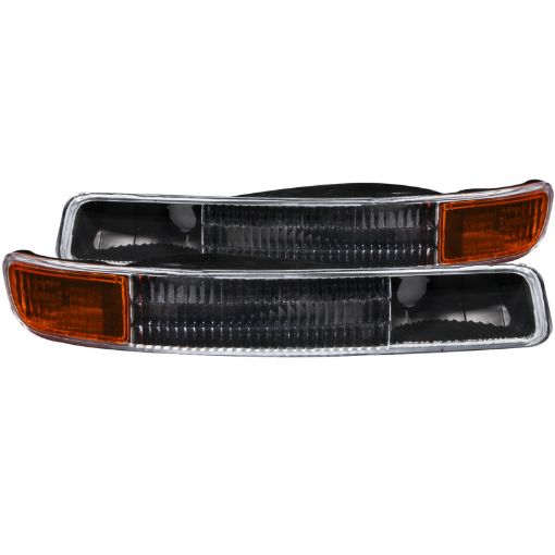 Picture of ANZO 1999 - 2006 Gmc Sierra 1500 Euro Parking Lights Black w Amber Reflector