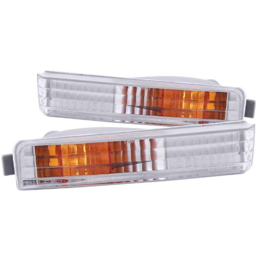 Picture of ANZO 1990 - 1991 Honda Accord Euro Parking Lights Chrome w Amber Reflector