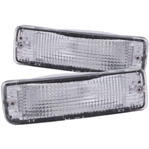 Picture of ANZO 1989 - 1995 Toyota Pickup Euro Parking Lights Chrome w Amber Reflector