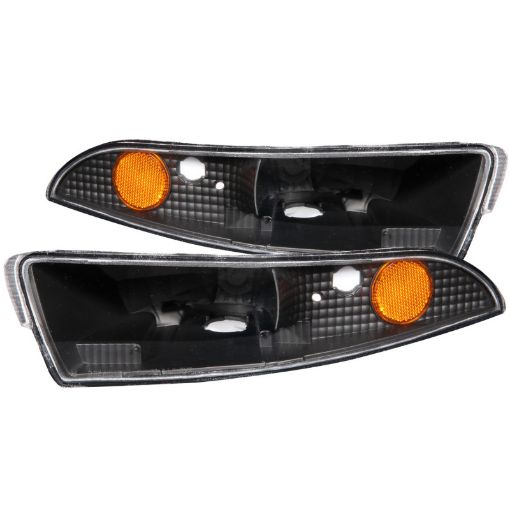 Picture of ANZO 1993 - 2002 Chevrolet Camaro Euro Parking Lights Black w Amber Reflector