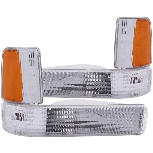 Picture of ANZO 1991 - 1996 Dodge Dakota Euro Parking Lights Chrome w Amber Reflector