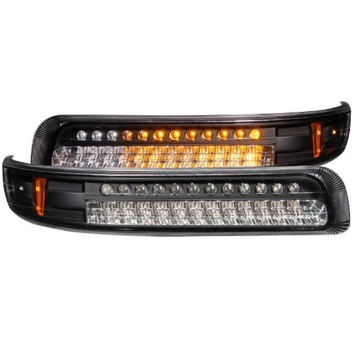 Picture of ANZO 1999 - 2002 Chevrolet Silverado 1500 LED Parking Lights Black w Amber Reflector