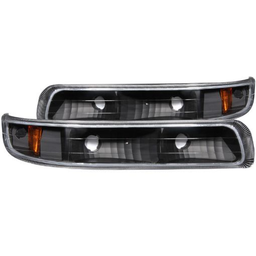 Picture of ANZO 1999 - 2002 Chevrolet Silverado 1500 Euro Parking Lights Black w Amber Reflector